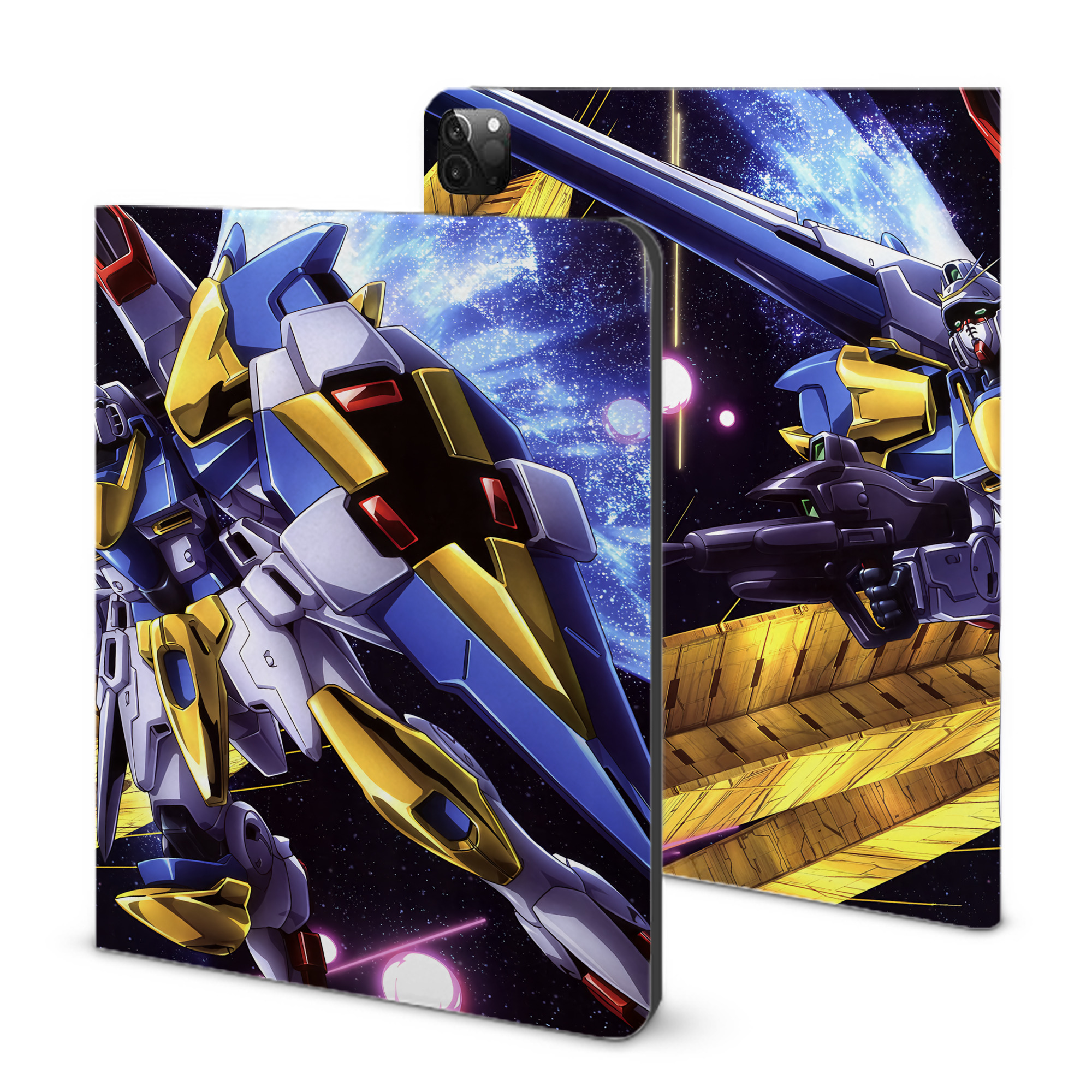 （画像用） 機動戦士ガンダム Mobile Suit Gundam IPadケース ペンホルダー付き ブックスタイルデザイン